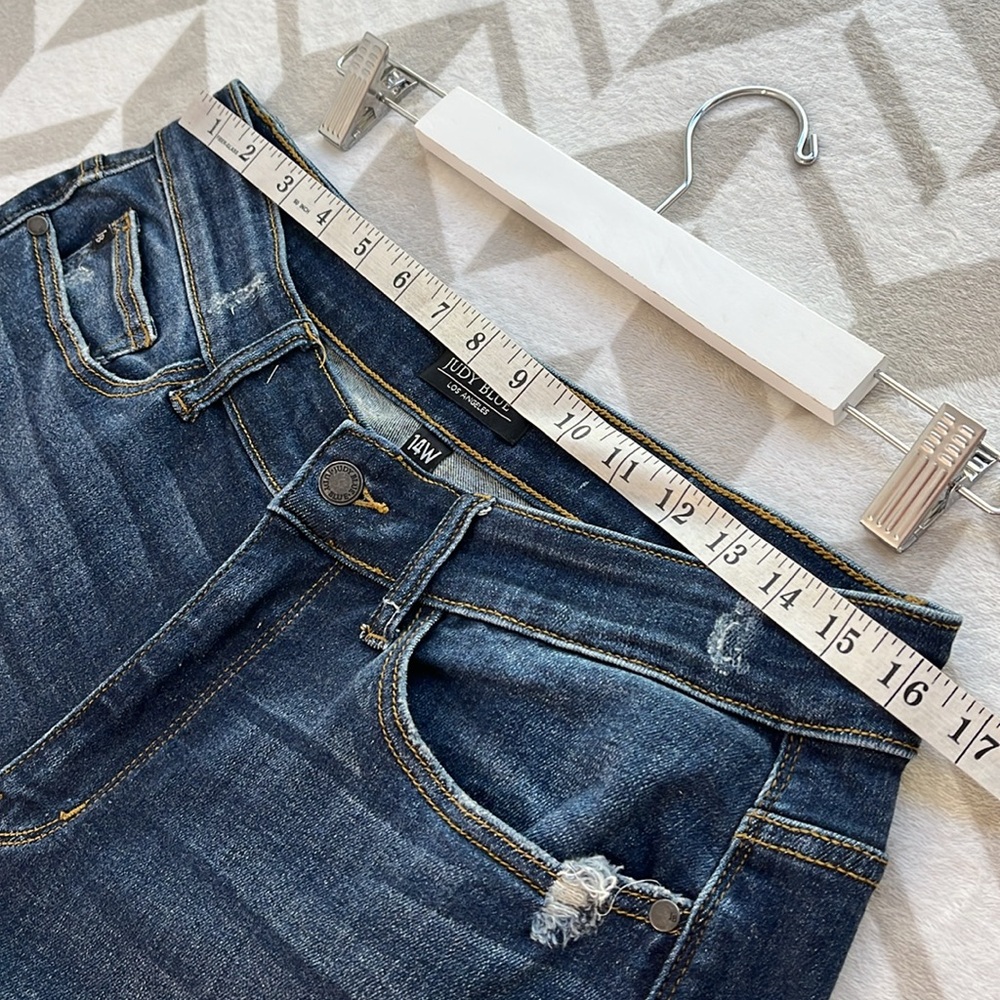 Judy Blue High Waist Distressed Skinny Jeans size 14W - Picture 7 of 9